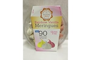 Rainbow Vanilla Meringue Cookies 4oz Tub by Krunchy Melts (113 grams) by Krunchy Melts
