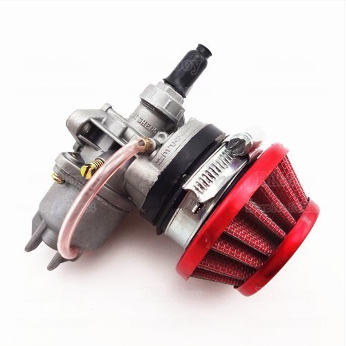 Smarta Carb Carburetor Air Filter Assembly 2 Stroke 47cc 49cc Blue for Mini Pocket Bike ATV (red)