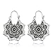 Zronji Women Fashion Party Casual Geometric Hollow Silver Bohemia Hoop Earrings Hoop