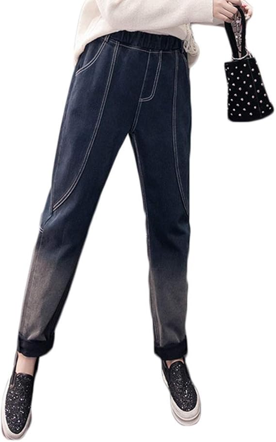 Amazon Co Jp パンツ ウエスト チックジーンズ 女 九分 デニム ロング丈 I形ズボン 着 せ 九分丈 ハイウエスト 大きいサイズ 着回しファッション ゆるやか 痩せ 百着 直筒 ズボン女 美脚 服 ファッション小物