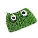 Awgusu Adorable Pet Funny Hat Cartoon Frog Shape Pet Cap Weaving Puppy Cat Hat Pet Grooming Supplies for Everyday Decoration Christmas Halloween Decoration Use 1PCS