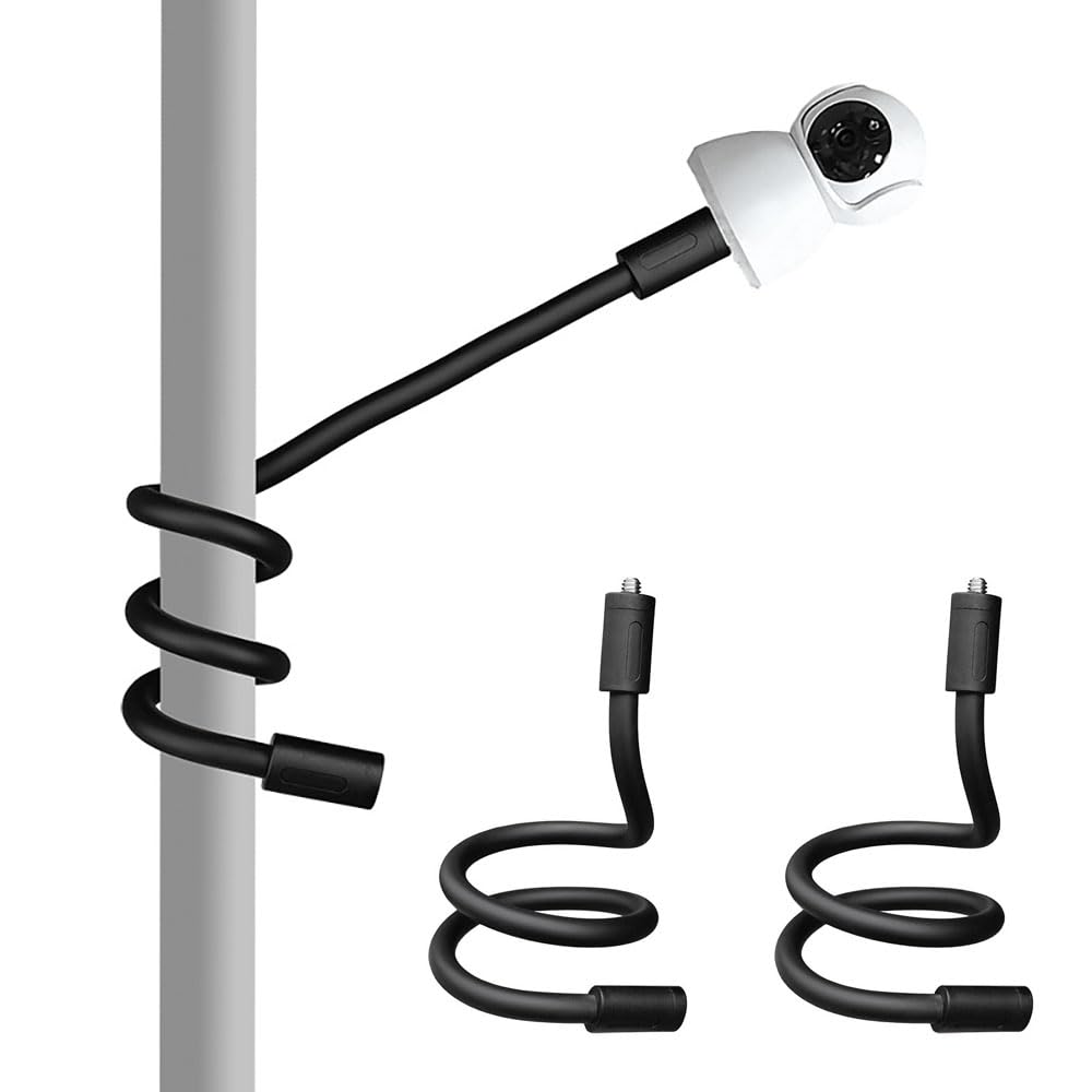 Universal Camera Mount for Eufy, Arlo, Ring Stick Up Cam/Pro (Battery), Reolink, Baby Monitor Holder Compatible with Other Baby Monitors with 1/4 Inch (6.35 mm) Screw Holes (Pack of 2)