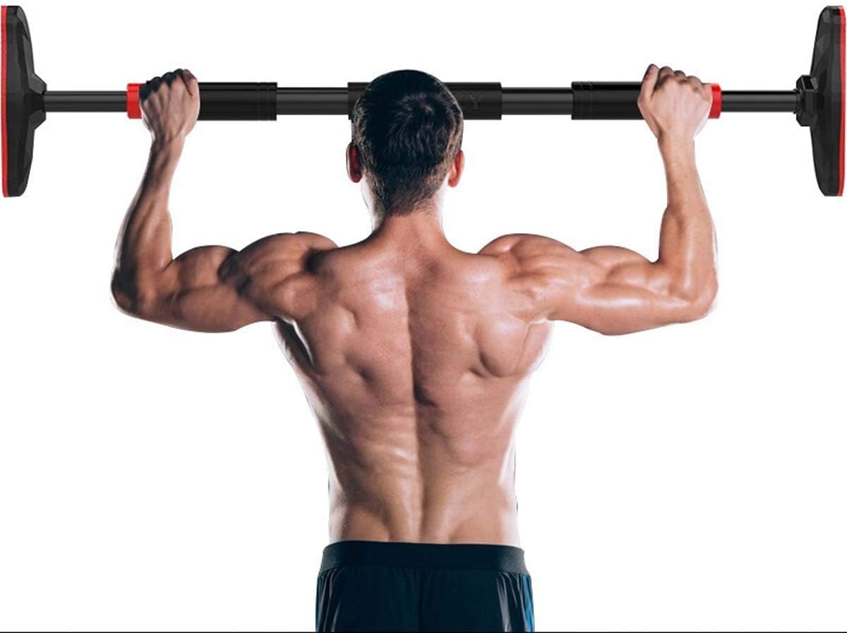 QINGMM Door Pull-Up Bar Multifunctional Portable Gymnastics Sit Up Fitness Equipment Strength Heavy Duty with Soft Grip Body Sculpture No Screws Easy Installation,100cm / 150cm
