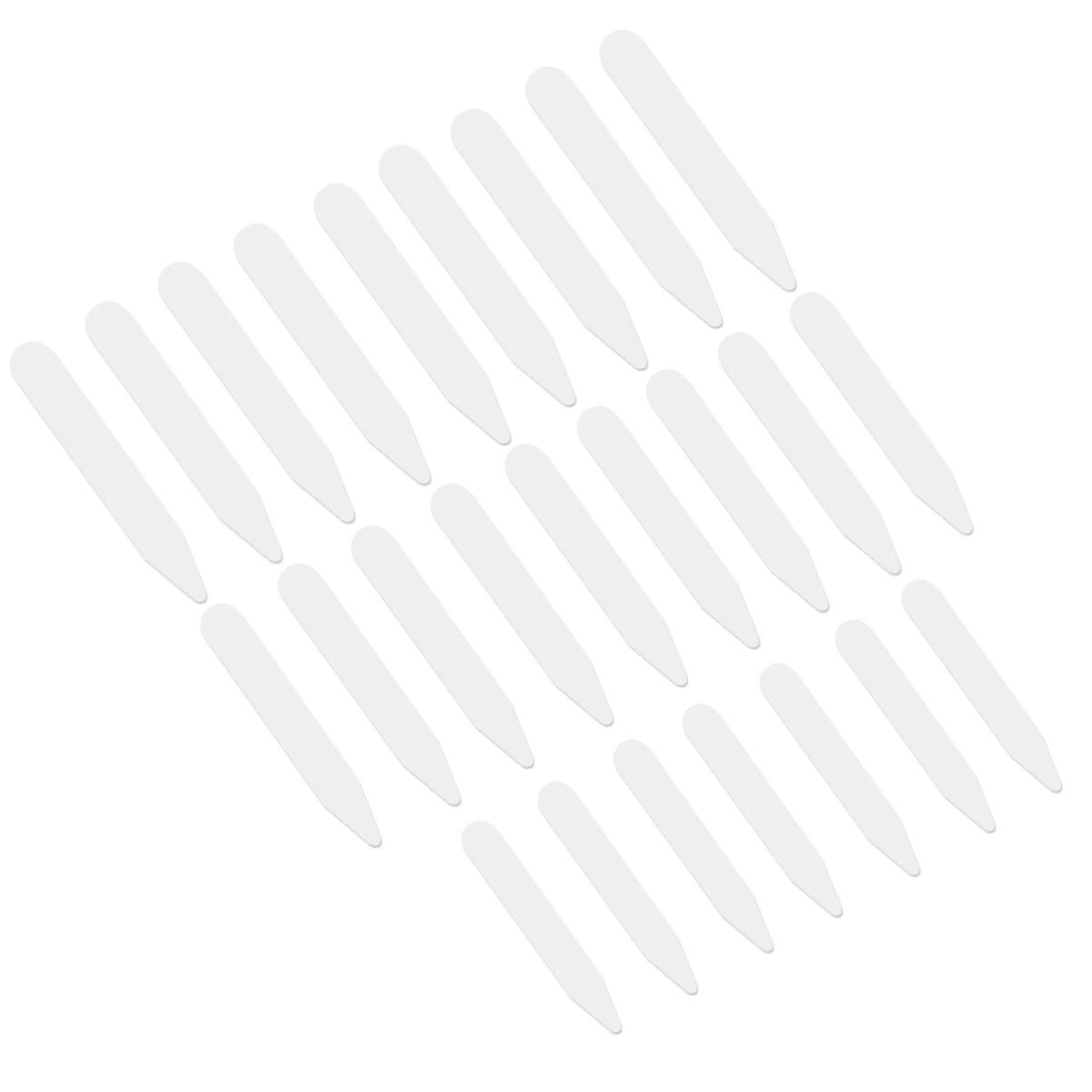 Warmhm 200pcs Plastic White Smooth Shirt Collar Stays Stiffener for Home Use Organizing Travel