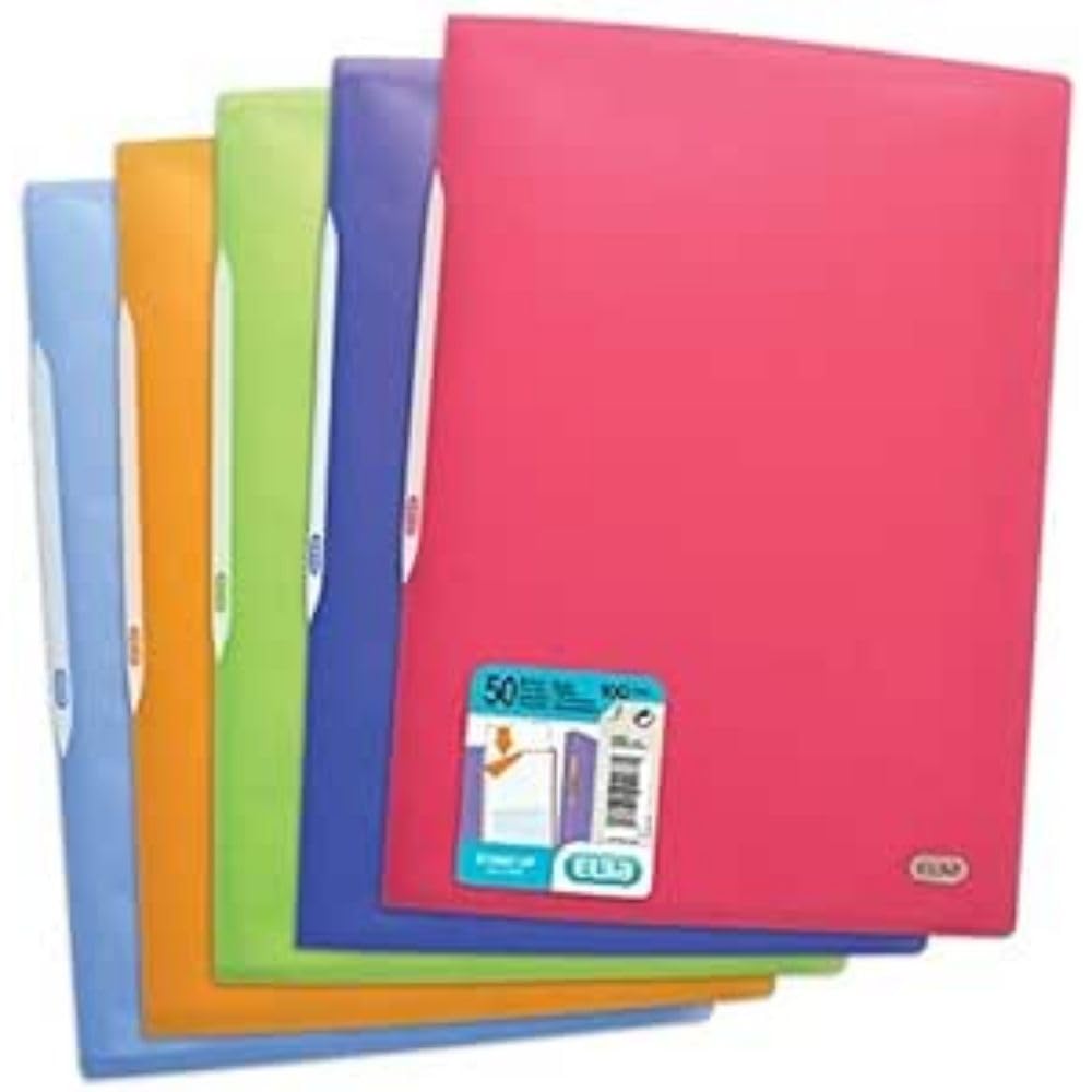 ELBA Stand' Up Display Folder Polypropylene 100 Views A4 Assorted Colours