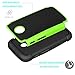 Motorola Moto E Case, Moto E 1st Gen Case, Tekcoo(TM) [Tmajor Series] [Green/Black] Shock Absorbing Hybrid Rubber Grip Plastic Impact Defender Rugged Slim Hard Case Cover Shell for Moto E 2014