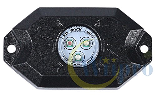 Wiipro RGB Rock Lights with 8 pods LED Neon Lighting Bar APP Bluetooth Controller for Car Jeep Off Road Trucks ATV SUV Vehicle Boat Interior Timing & Flashing & Music Mode - Thumbnail 6