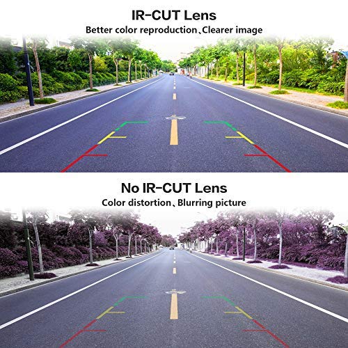 Backup Camera,2018 Upgrade Version Car Rear View Front View Reversing Camera 170° Perfect View Angle 7 IR LED Lights Night Vision IP68 Waterproof Universal Backing Camera - Optional Guideline(YES/NO)