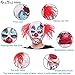 Halloween Clown Mask Full Head Latex Scary Clown Mask with, White, Size Large