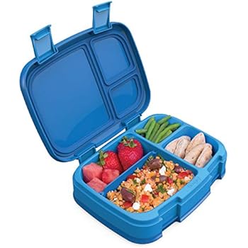 Bentgo Fresh (Blue) - New & Improved Leak-Proof, Versatile 4-Compartment Bento-Style Lunch Box - Ideal for Portion-Control and Balanced Eating On-The-Go - BPA-Free and Food-Safe Materials