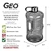 3 Liter BPA FREE Reusable Plastic Drinking Water Bottle w/ Stainless Steel Cap (Black)