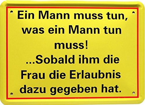 Metal Sign 15 x 21 CM "A MAN must do was..." (173 MJ
