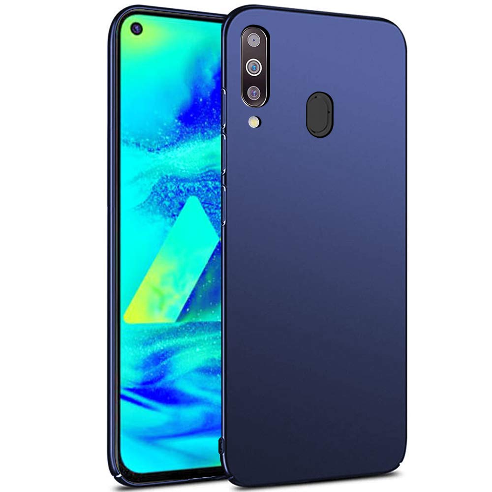 MOBICLONICS®Ultra Slim 360* Matte Velvet Feel Back Case Cover with Camera Protection Bump Hard Case Back Cover for Samsung Galaxy M40 - Pitch Blue