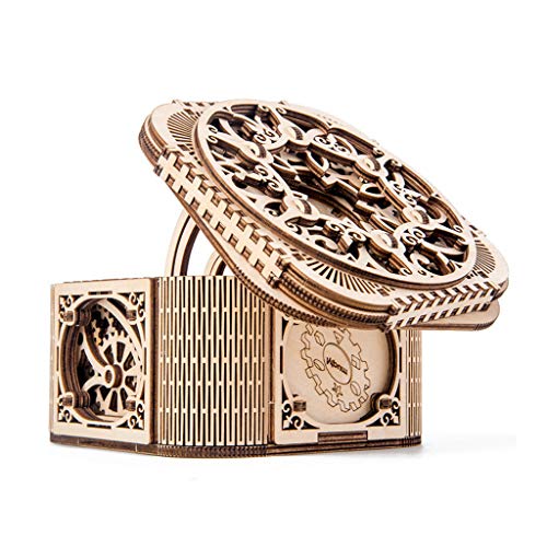 3D DIY Toy Wooden Mechanical Puzzle Jewelry Box Model Building Kits Children Gifts - Thumbnail 7