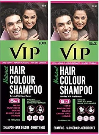 Vip Hair Color Shampoo, 180ml (Pack of 2)