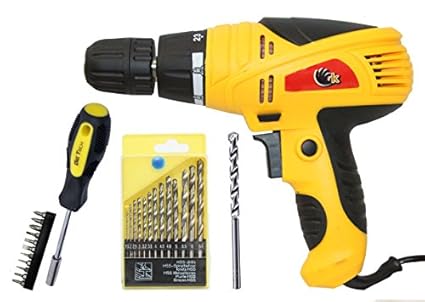 Digital Craft Gk Electric Drill Screwdriver Mini Electric Drill Machine Reversible Drill Power Tools Automatic Screwdriver Combo Offer Pistol Grip Drill (10 mm Chuck Size)