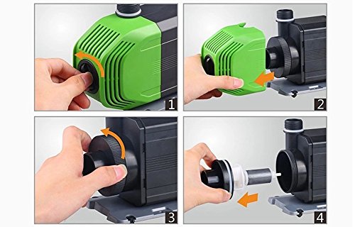 Amphibious Submersible Pump 110-120V 40W 1188GPH 14.7ft Lift Multi-function Water Flow Adjustable Variable Frequency Pump for Aquarium Pond