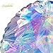 NICROLANDEE Iridescent Rainbow Honeycomb Hanging Decorations Foil Ceiling Hanging Ornaments for Frozen Theme Party, Fairy Princess Rainbow Show, Bridal Shower, Wedding, Birthday, Home Decor