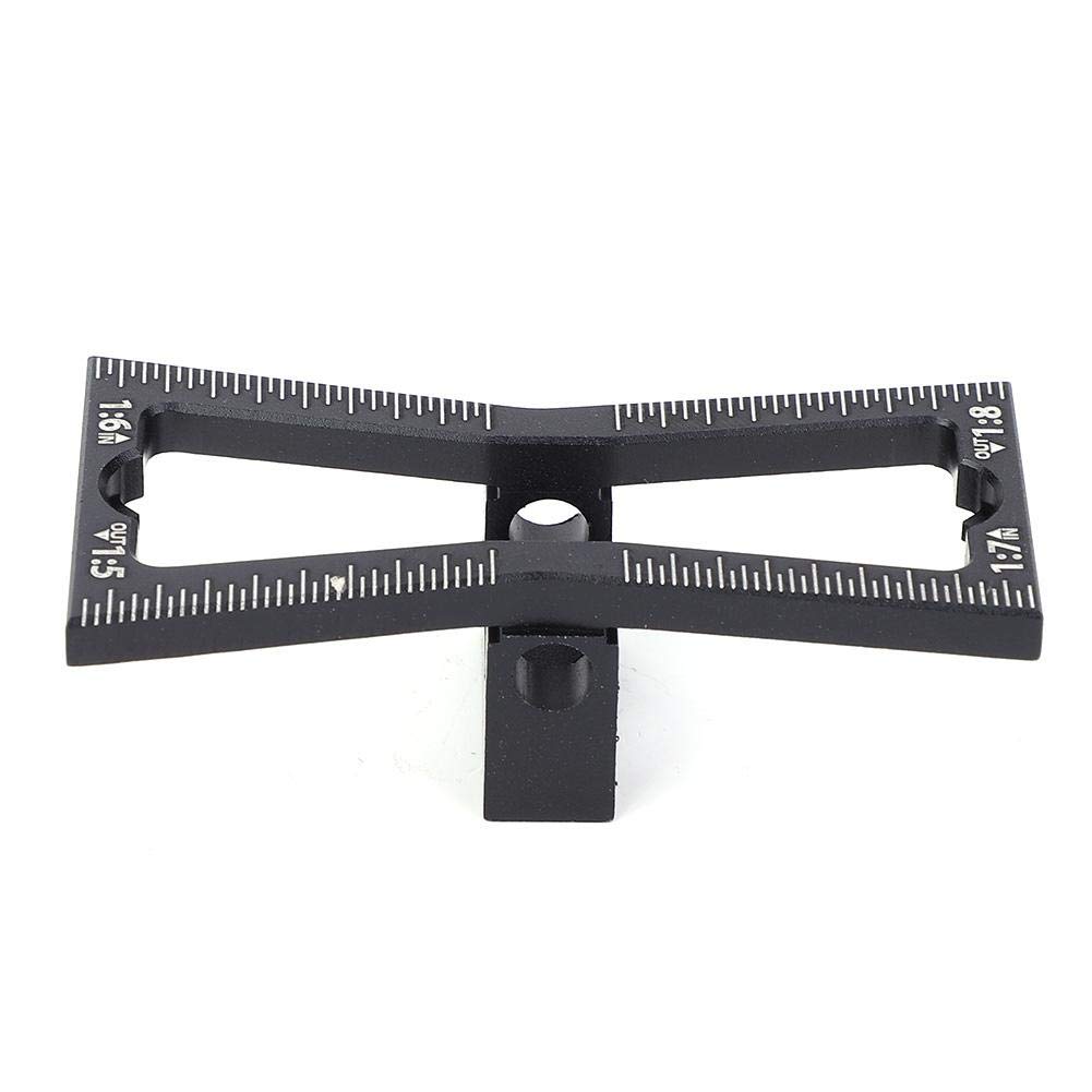 Hilitand Carpenter Dovetail Ruler, Aluminum Alloy Dovetail Tenon Scriber Gauge, Dovetail Scriber, Dovetail Joint Scriber