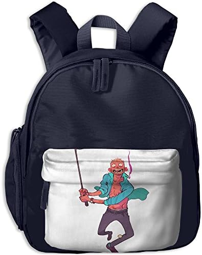 Kid's Cute Humor Design Of Man Paly Golf Smoke School Bags/Packbags For Boys And Girls