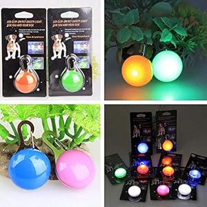 GOUSHENG collar Animali Domestici  Pet LED Pendant, 7 Pack Pet Collare Anti-Perso Light Up Collari per Cani Water Resistant Clip-On Dog Cat Collar Light - Safety Night Walking Lights Criceto per Cani