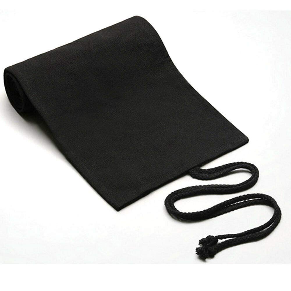 Vogueingtool Canvas Roll Up Pencil Case, Black, Large Capacity Pen Curtain for Coloring Pencil Holder Organizer (48 Rolls)