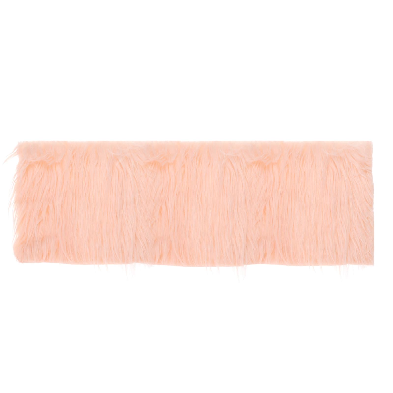 DMiotech 18"x63" Orange Faux Fur Fabric for Crafts, Fluffy Faux Fur for DIY Projects, Gnomes, Animal Costumes, Cushions
