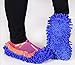 Drhob 2pcs Multi Function Chenille Fibre Washable Dust Mop Slippers Cleaning Shoes（Multicolor random）