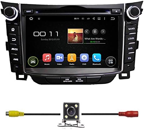 BlueLotus 7" Android 5.1 Quad Core Car DVD GPS Navigation for Hyundai Elantra GT 2013 2014 w/Radio+RDS+Bluetooth+WIFI+SWC+AUX In +Free Backup Camera + US Map
