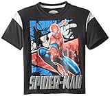 Marvel Boys' Spiderman T-Shirt, Black, 4