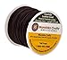 Mandala Crafts 1mm 2mm 3mm 20 Yards Natural Round Leather String Cord Rope Spool for Necklace Bracelet Jewelry Making (1mm, Brown)