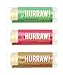 Hurraw! Pitta (Coconut, Mint, Lemon Grass), Kapha (Grapefruit, Ginger, Eucalyptus), Vata (Almond, Cardamon Rose) Lip Balms, 3 Pack Bundle: Organic, Certified Vegan, Cruelty, Gluten Free, 100% Natural
