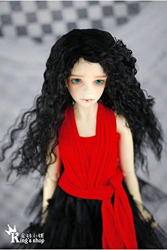 Raih 6-7" Long Black Wig for 1/6 BJD Yo-SD BJD Doll Super Dollfie or Similar Doll
