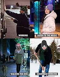 Bluetooth Beanie with Light, USB Rechargeable LED