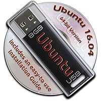 Ubuntu Linux 16.04 Bootable 8GB USB Flash Drive - 64-bit Version