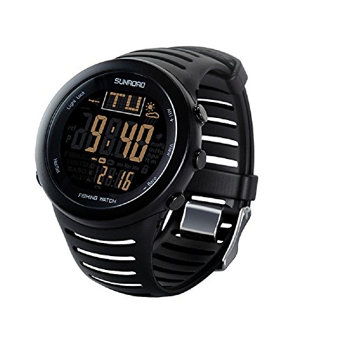 SunRoad FR720A Fishing Digital Men's Watch Stopwatchs/Altimeter/Barometer/Thermometer 5ATM Weather Forecast