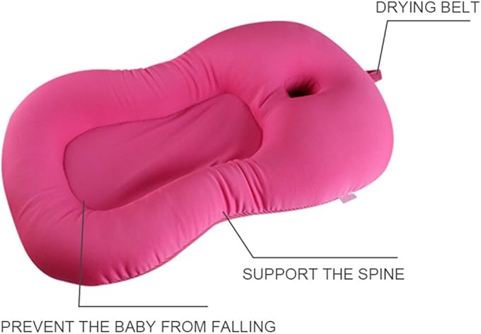 Rose 4everhope Flottant Anti Derapant Baignoire Coussin De Bain Siege De Soutien Pour Le Nouveau Ne 0 6 Mois Baby Bath Oreiller Le Bain Toilette De Bebe