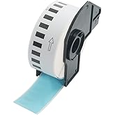 BETCKEY - Continuous Length Labels Replacement for Brother DK-2210 (1.1 in x 100 ft), Compatible with Brother QL Label Printers [1 Rolls/Continuous Labels, Light Blue]