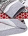 POGTMM Women's Casual Raglan Long Sleeve Bohemia Snowflake Print Pullover Hoodie Sweater (Petite M, Gray)