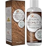 Fractionated Coconut Oil for Skin Therapeutic Carrier Oil Moisturizer for Face and Body Natural Anti Aging Eye Cream Aromatherapy Massage Oil and Anti Frizz Leave In Conditioner for Dry Damaged Hair