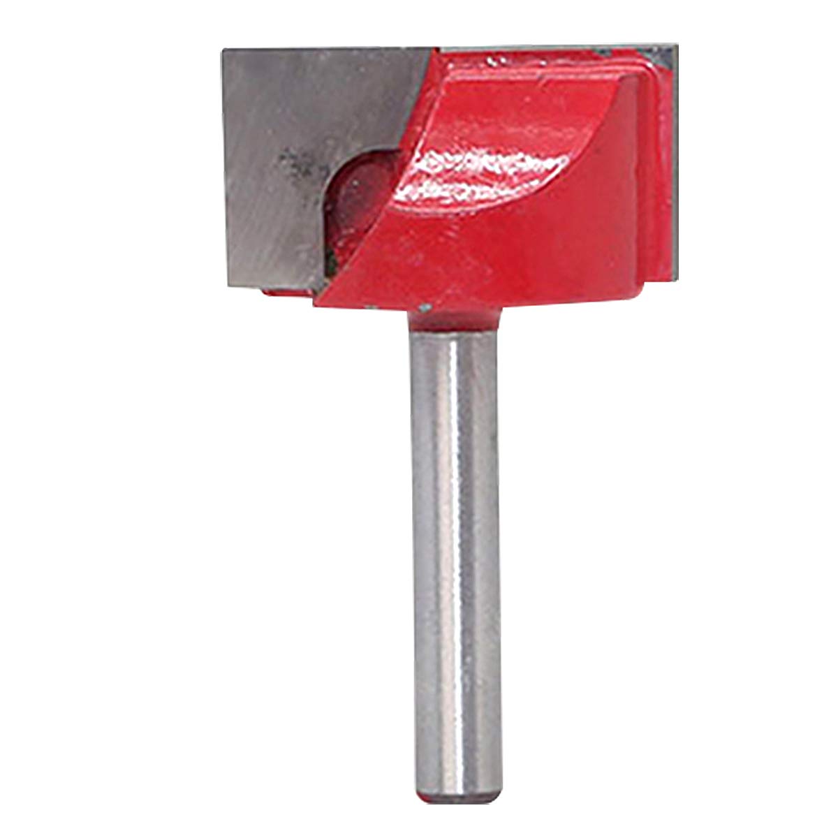 KATUR Surface Planing Bottom Cleaning Router Bit, 6mm Shank Double Flute Carbide Tipped Cleaning Bottom Router Bit, Milling Cutter for Woodworking Carving (6mm Shank 30mm Width)