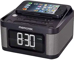 Alarm Clock Radio with 2 USB Charging, 1.2 Inch LCD Display, FM Radio, 3.5mm Line-in Jack, Stereo Sound Memorex MC8431 - Black