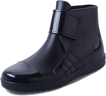 Amazon Sejuc メンズ 完全防水 ショート レインブーツ 防水 軽量 長靴 ビジネスレインブーツ 作業靴 アウトドア 梅雨 雨 雪 ショートタイプ レインシューズ オールシーズン 幅広 ぺたんこ 撥水加工 晴雨兼用 おしゃれ オフィス 通勤 通学 Sejuc レインシューズ