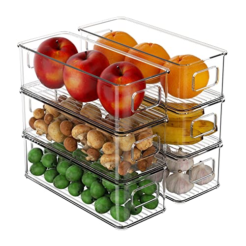 iPEGTOP Refrigerator Organizer Bins Containers Stackable Fridge Food