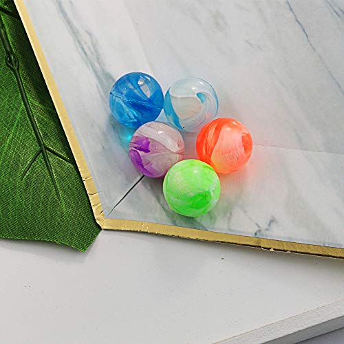 Agreatca 100 pcs Cloud 19 mm Bouncing Balls,Mini Neon Swirl Bouncing Balls,Neon Bouncing Balls Bulk Kit for Kids, Rubber Swirl Bouncing Balls