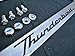 Ford Thunderbird T-Bird Chrome Metal License Plate Frame with Screw Caps