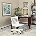 Office Star Deluxe Armless Wood Bankers Desk Chair with Wood Seat, White