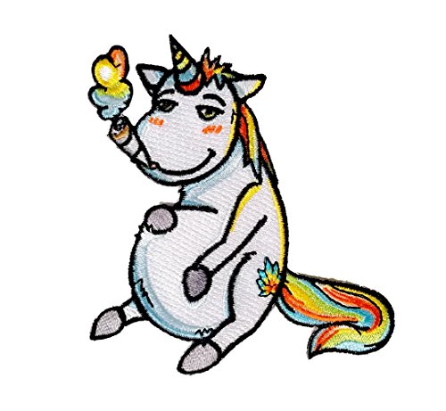 Pot Smoking Pals Mystical High Unicorn - Iron on Embroidered Patch Applique