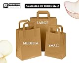 FR Enterprises Large Brown Paper Bags with Handles 750 Count 10x12x3.5 view 3
