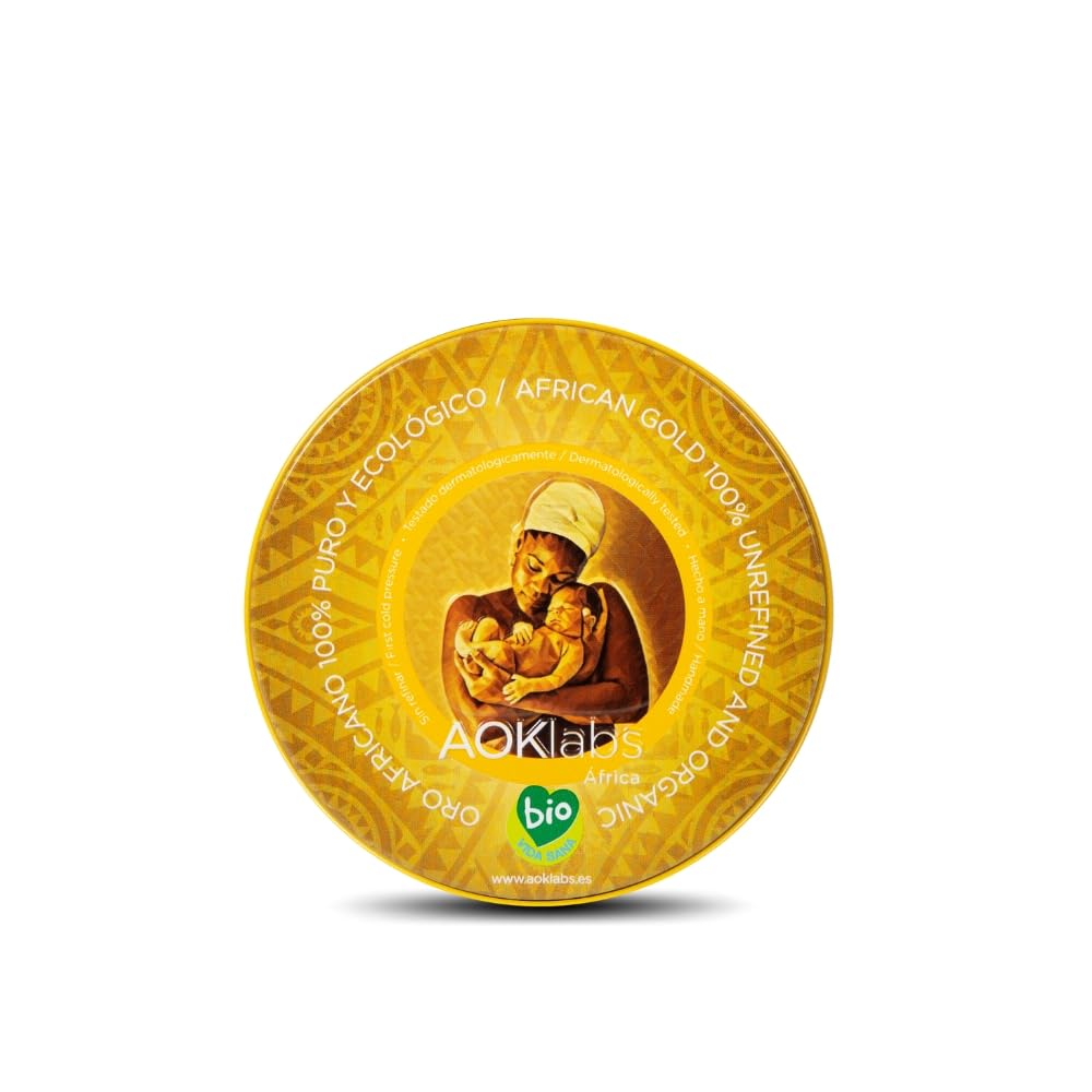 AOKlabs African Gold | UNREFINED, PURE & ORGANIC Shea Butter | 100% Natural Moisturiser | Hydrating & Repairing | Face, Body & Hair Care | 100 ml